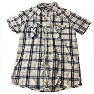 Soul Star Americana Slim Fit Plaid Western Shirt - Size M